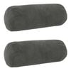 vidaXL Kissenbezug 2 pcs HEERLEN Dunkelgrau &Oslash; 15 x 40 cm Samt