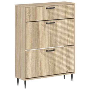 vidaXL Schuhschrank HAARLEM 78 x 24 x 103 cm Holzwerkstoff