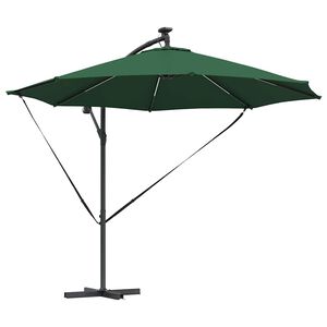 vidaXL Sonnenschirm 294 x 294 x 248 cm Polyester und Aluminium Gr&uuml;n
