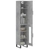 vidaXL Highboard Betongrau 34,5x34x180 cm Holzwerkstoff