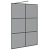 vidaXL Walk-in Duschwand Schwarz 140 x 195 cm Geh&auml;rtetes Glas
