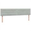 vidaXL Boxspringbett mit Matratze Hellgrau 180x220 cm Samt