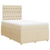 vidaXL Boxspringbett mit Matratze Creme 120x200 cm Stoff