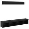 vidaXL TV-Wandregal-Set 5 Stk. Schwarz Eichen-Optik Holzwerkstoff