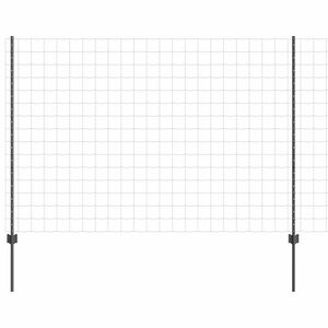 vidaXL Zaun mit Pfosten Grau