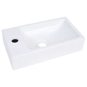 vidaXL Waschbecken 400x220x90 mm SMC Wei&szlig;