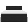 vidaXL Bett mit Stauraum und LED mit LED Schwarz 140 x 200 cm Samt
