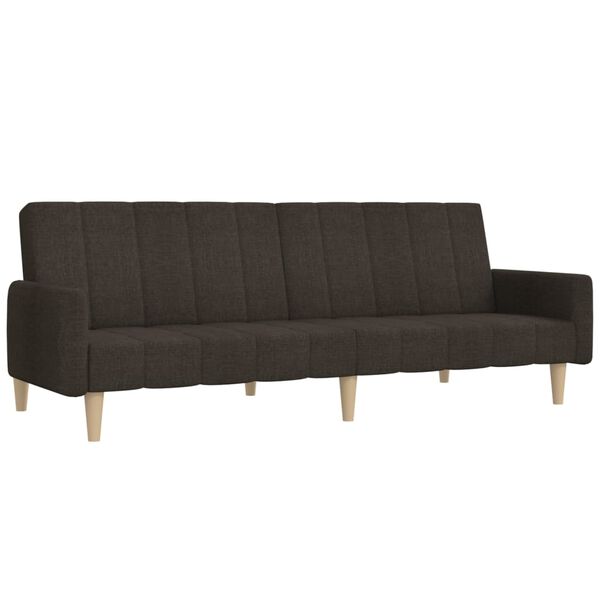 vidaXL Schlafsofa 2-Sitzer Dunkelbraun Stoff