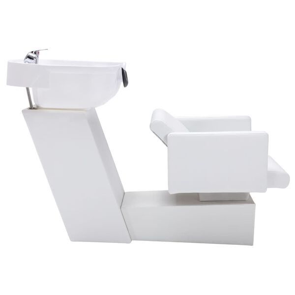 vidaXL Waschsessel mit Friseurst&uuml;hlen Kunstleder