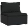 vidaXL 11-tlg. Garten-Lounge-Set mit Kissen Poly Rattan Schwarz