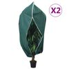 vidaXL Wintervlies mit Rei&szlig;verschluss 2 Stk. 70 g/m&sup2; 2,36x2 m