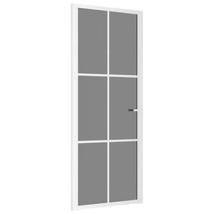 vidaXL Innent&uuml;r 83x201,5 cm Wei&szlig; ESG-Glas und Aluminium