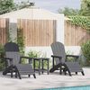 vidaXL Gartenstuhl 3 pcs Hellgrau Polyethylen