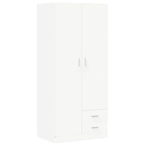 vidaXL Kleiderschrank Wei&szlig; 80x52x180 cm Holzwerkstoff