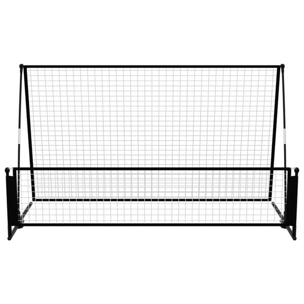 vidaXL 2-in-1 Rebounder und Fußballtor 202x104x120 cm Stahl