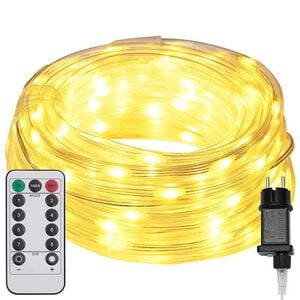 vidaXL Lichtseil mit 120 LEDs Warmes Wei&szlig; 5 m PVC