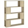 vidaXL B&uuml;cherregal Raumteiler Sonoma-Eiche 100x24x124 cm