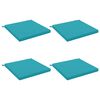 vidaXL Sitzkissen SOEST 4 stk. 100 % Polyester T&uuml;rkis 70 x 70 x 5 cm