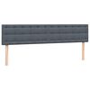 vidaXL Boxspringbett mit Matratze Dunkelgrau 180x220 cm Samt