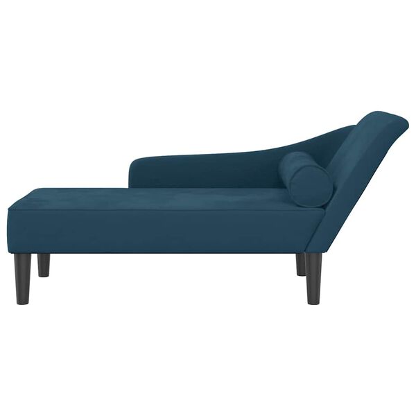 vidaXL Chaiselongue mit Kissen Blau Samt