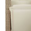 vidaXL 7-tlg. Garten-Essgruppe mit Kissen Beige Poly Rattan
