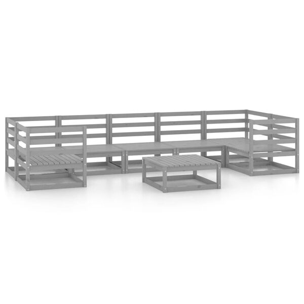 vidaXL 8-tlg. Garten-Lounge-Set Massivholz Kiefer