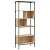vidaXL B&uuml;cherregal 5 B&ouml;den Sonoma-Eiche 76x33x188,5 cm Holzwerkstoff