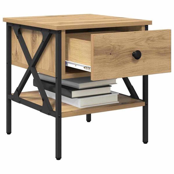 vidaXL Nachttisch mit Schubladen 2 pcs Artisan-Eiche 40 x 42 x 45 cm