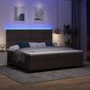 vidaXL Boxspringbett mit Matratze Dunkelbraun 200 x 200 cm Stoff