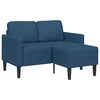 vidaXL 2-Sitzer-Sofa mit Chaiselongue L-Form Blau 125 cm Stoff