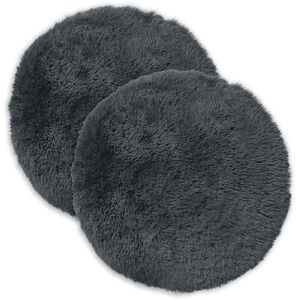 vidaXL Kissen mit Kissen HEERLEN 2 Stk. Anthrazit PV Fleece