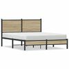 vidaXL Metallbett ohne Matratze Sonoma-Eiche 150x200 cm