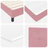vidaXL Boxspringbett mit Matratze mit Kopfteil Rosa 190 x 140 cm Samt