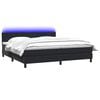 vidaXL Boxspringbett mit Matratze & LED Schwarz 200x210 cm Samt