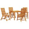 vidaXL Garten Essgruppe 5 pcs Braun Massivholz Akazie
