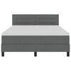 vidaXL Boxspringbett mit Matratze Dunkelgrau 140 x 190 cm Stoff