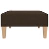 vidaXL Schlafsofa 2-Sitzer mit Fu&szlig;hocker Dunkelbraun Stoff
