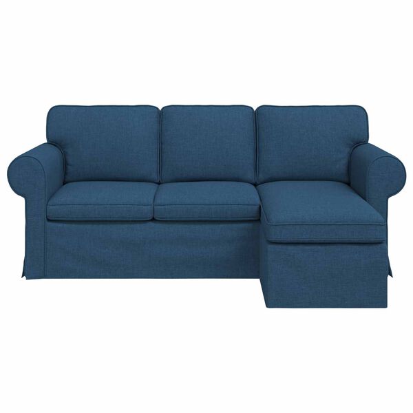 vidaXL Sofa Blau Gesamtabmessungen: 195 x 138 x 80 cm (B x T x H) Samt