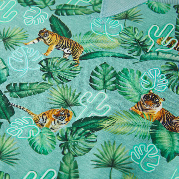 Kinder-Sweatshirt Gr&uuml;n Meliert 92