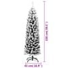 vidaXL Künstlicher Weihnachtsbaum Schlank mit Schnee Grün 150 cm PVC