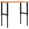 vidaXL Werkbank 100x60x(73-99,5) cm Massivholz Buche Rechteckig