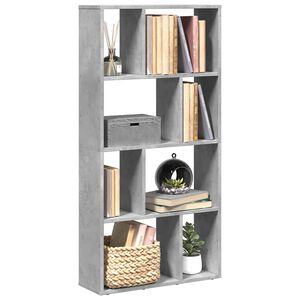 vidaXL B&uuml;cherregal Betongrau 60x20x120,5 cm Holzwerkstoff