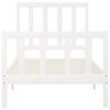 vidaXL Massivholzbett Wei&szlig; 100x200 cm