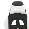 vidaXL Gaming-Stuhl Drehbar Schwarz und Wei&szlig; Kunstleder