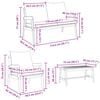 vidaXL Bistrogarnitur 4 pcs Braun und Creme Massivholz Akazie