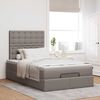 vidaXL Ottoman-Bett mit Matratze Taupe 120x190 cm Stoff