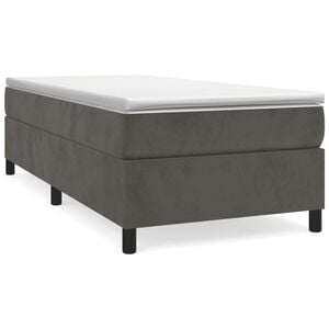 vidaXL Boxspringbettgestell Dunkelgrau 90x200 cm Samt