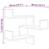 vidaXL Wand-Eckregale 2 Stk. Sonoma-Eiche 40x40x50 cm Holzwerkstoff