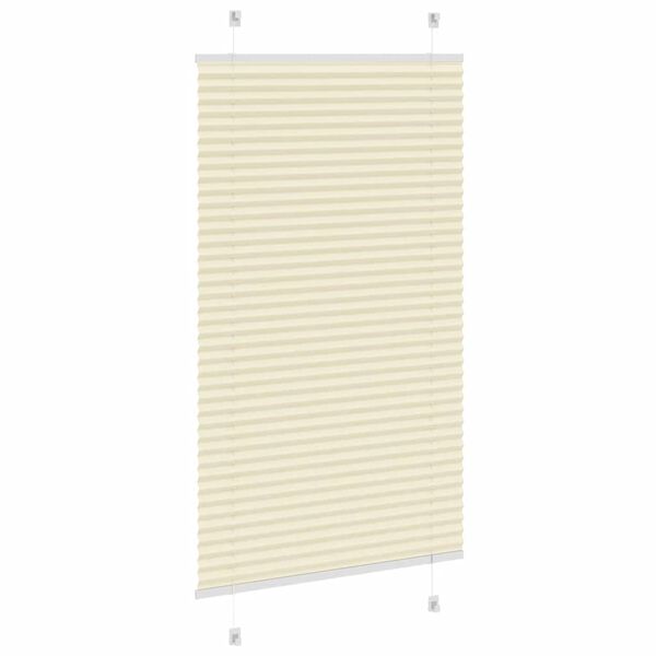 vidaXL Plissee Creme 75x150 cm Stoffbreite 74,4 cm Polyester