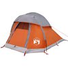 vidaXL Kuppel-Campingzelt 1 Person Grau und Orange Wasserdicht